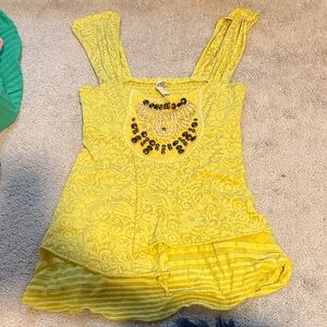 Yellow Lace Women Top